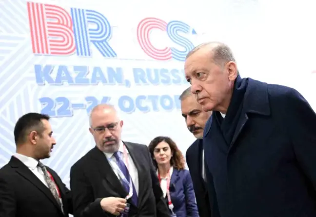 Cumhurbaşkanı Erdoğan, BRICS Zirvesi'ne katılmak üzere Kazan EXPO'da