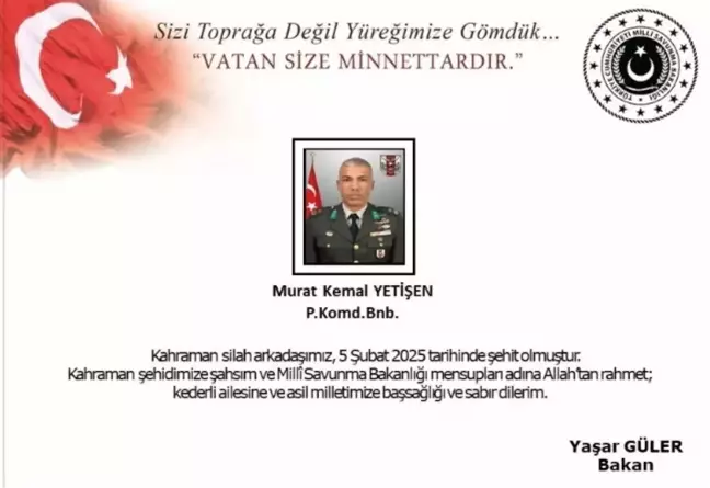 Murat Kemal Yetişen kimdir? Şehit Piyade Komando Binbaşı Murat Kemal Yetişen kaç yaşıda, evli mi, memleketi neresi?