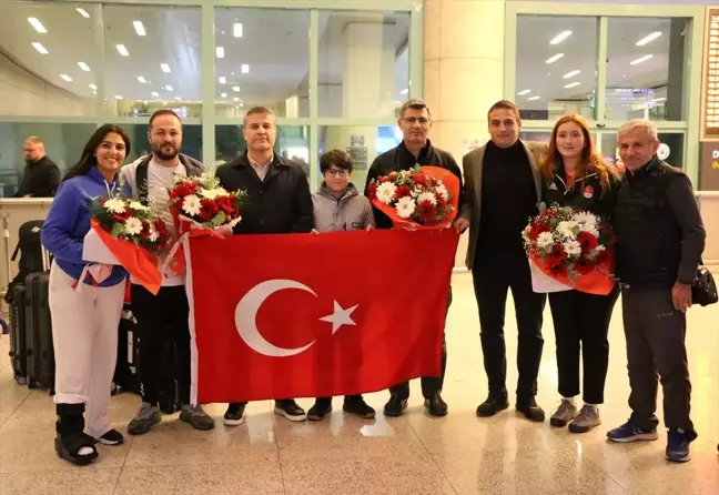 Havalı Silahlar Avrupa Şampiyonlar Ligi'nde Altın Madalya Kazanan Milli Takım Yurda Döndü