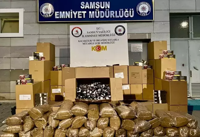 Samsun'da 525 Bin Kaçak Makaron Ele Geçirildi