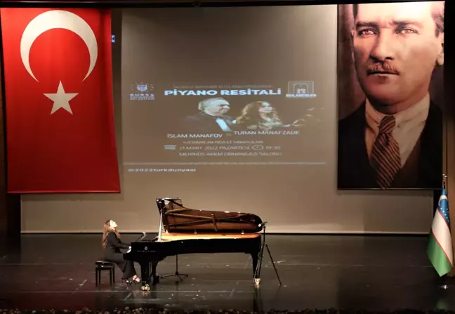 Azerbaycan devlet sanatçıları Bursa'da piyano resitali sundu