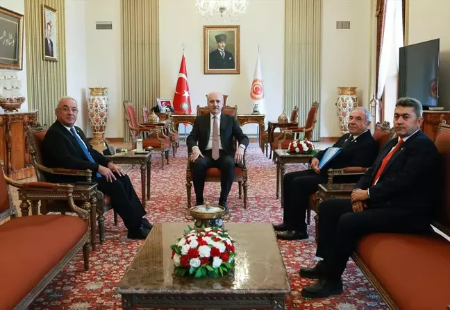 TBMM Başkanı Numan Kurtulmuş, DSP Genel Başkanı Önder Aksakal'ı kabul etti