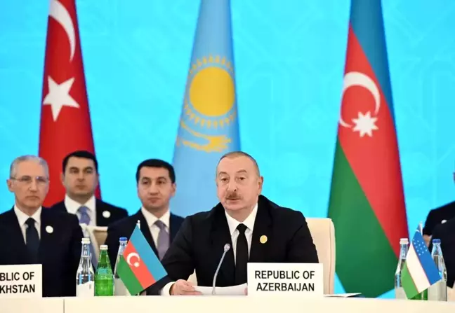 Azerbaycan Cumhurbaşkanı İlham Aliyev, Türk Devletleri Teşkilatı Devlet Başkanları Gayrıresmi Zirvesi'nde konuştu