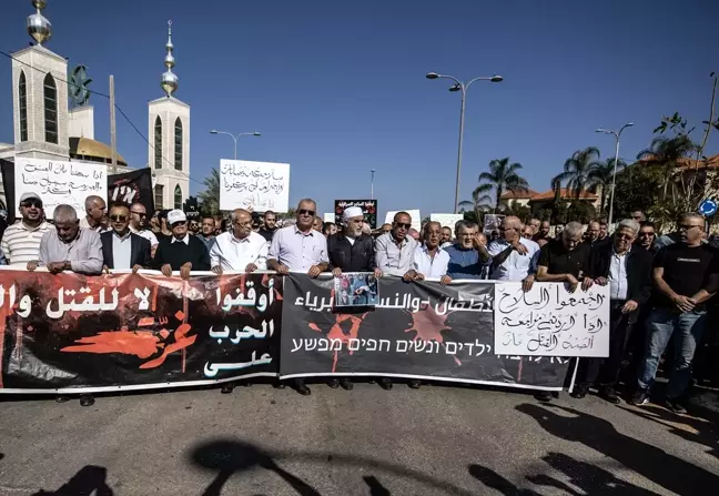 Ummul Fehm'de İsrail Saldırılarına Karşı Protesto