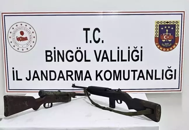 Bingöl'de Jandarma Operasyonunda 6 Tüfek Ele Geçirildi