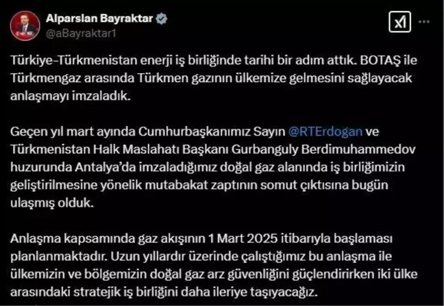 Bakan Bayraktar: 