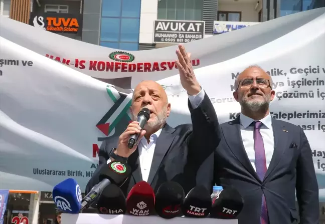 HAK-İŞ Genel Başkanı Arslan: 'Ekmeğimizi elimizden almaya kalkarlarsa hep burada olacağız'