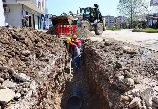Fatsa'da Yağmur Suyu Hattı Çalışmaları Başladı