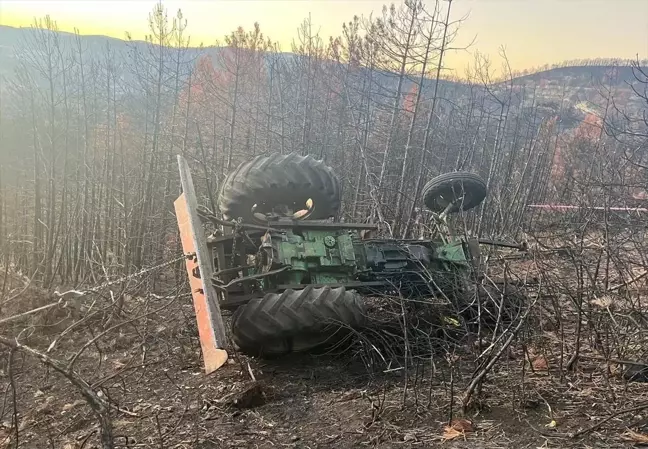 Bolu'da devrilen traktörün sürücüsü öldü