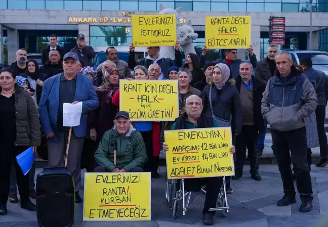 Mamak'ta Kentsel Dönüşüm Mağdurları Protesto Düzenledi