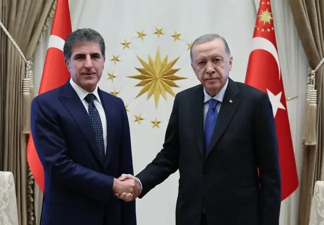 Cumhurbaşkanı Erdoğan, IKBY Başkanı Barzani'yi kabul etti