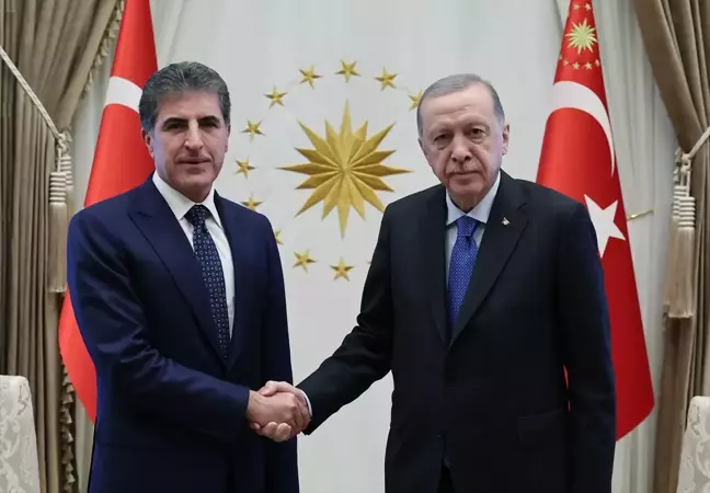 Cumhurbaşkanı Erdoğan, Irak Kürt Bölgesel Yönetimi Başkanı Barzani'yi kabul etti