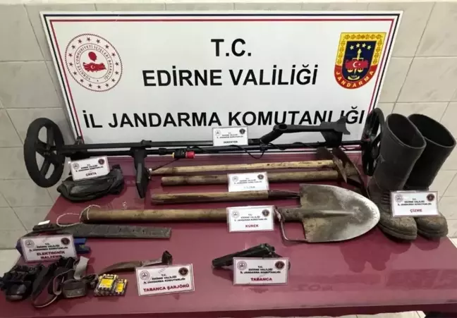 Edirne'de Kaçak Kazı Yapan İki Kişi Yakalandı