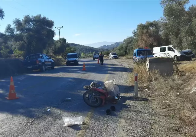 Aydın'da motosiklet ve pikap çarpışması: Motosiklet sürücüsü yaralandı