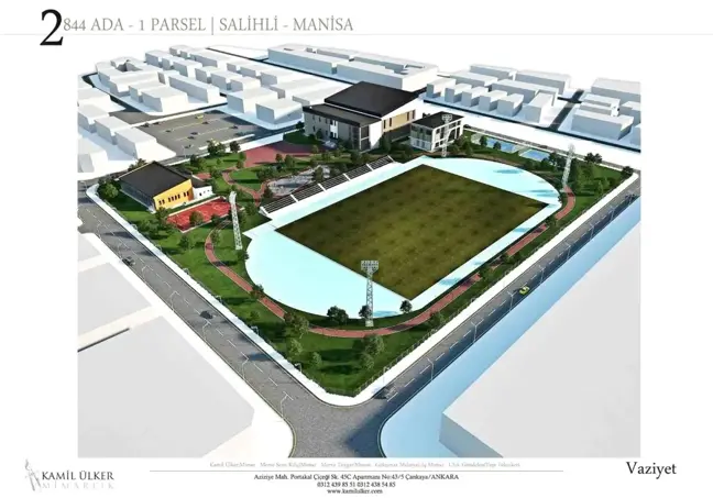 Salihli'ye değer katacak spor kompleksi inşaatı devam ediyor