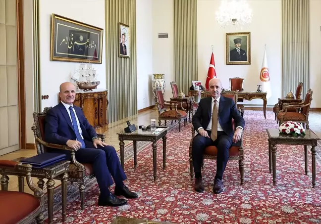 TBMM Başkanı Numan Kurtulmuş, YÖK Başkanı Erol Özvar'ı Kabul Etti