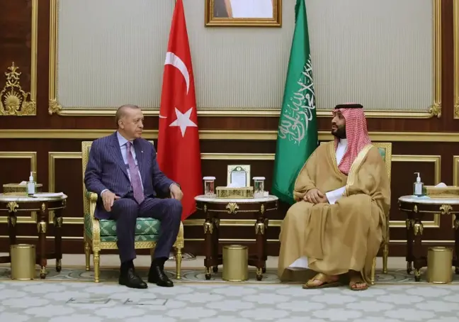 Cumhurbaşkanı Erdoğan, Suudi Arabistan Veliaht Prensi Selman'la görüştü