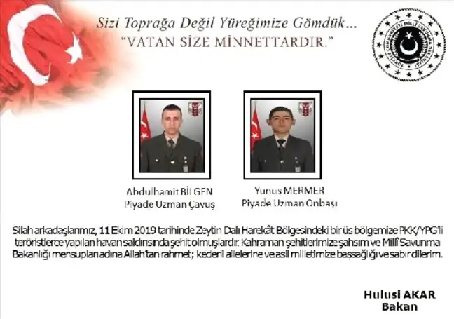 Msb: zeytin dalı harekat bölgesinde 2 şehit (2)