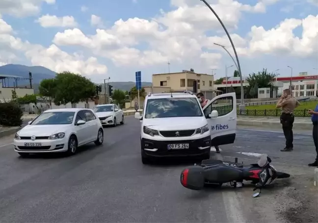Aydın'da otomobille motosiklet çarpışması sonucu 1 kişi yaralandı