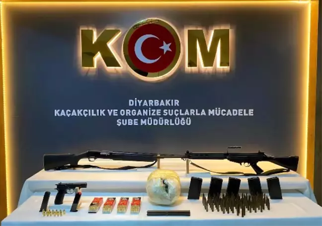 Diyarbakır'da silah ve uyuşturucu madde bulunan evde şüpheli tutuklandı