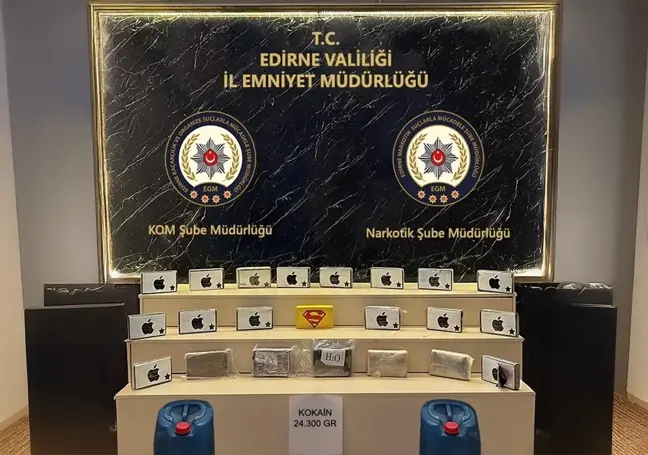 Edirne'de Tırda 24 Kilo 300 Gram Kokain Ele Geçirildi