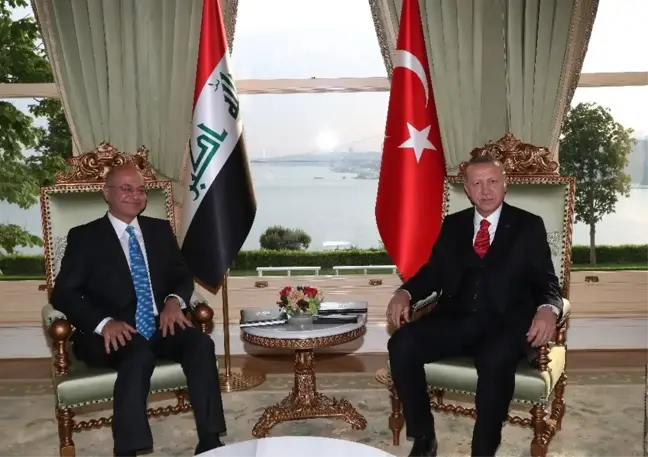 Cumhurbaşkanı Erdoğan, Irak Cumhurbaşkanı Salih ile Vahdettin Köşkü'nde bir araya geldi