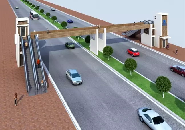 Büyükşehir'den Kızılırmak Caddesi ve Gazi Bulvarı'na üst geçit