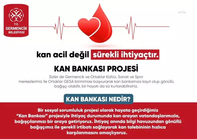 Germencik Belediyesi Kan Bankası Projesiyle Kan Bağışçılarını Buluşturacak