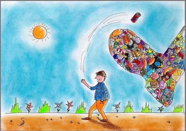 Sinop'lu öğrenci Uluslararası Karikatür Yarışması'nda birinci seçildi