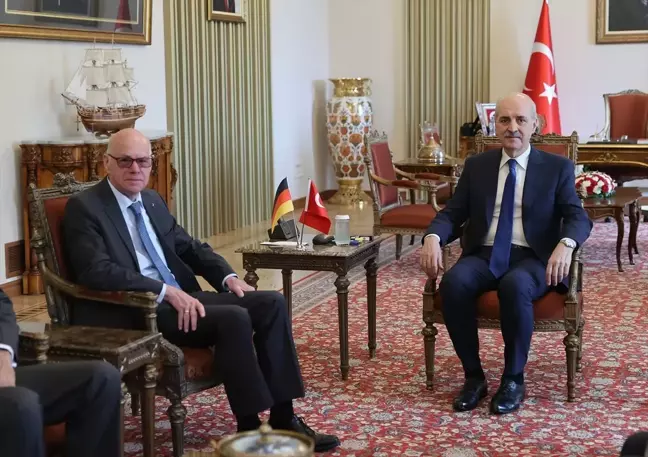 TBMM Başkanı Numan Kurtulmuş, eski Almanya Federal Meclisi Başkanı ve Konrad-Adenauer Vakfı Başkanı Norbert Lammert'i kabul etti
