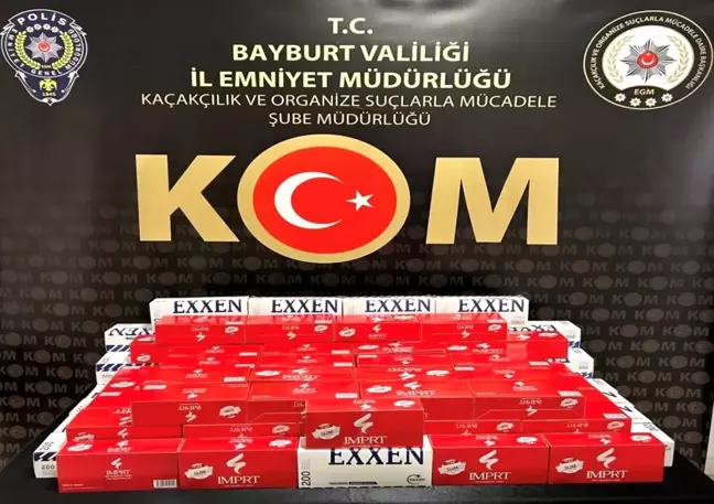 Bayburt'ta 20 Bin Adet Bandrolsüz Boş Makaron Ele Geçirildi