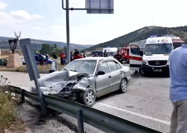 Sungurlu'daki trafik kazası1 ölü, 3 yaralı