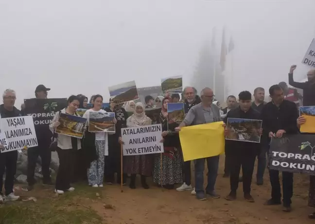 Giresun'da Sandık Göl civarındaki turizm tesisi çalışmalarına tepki