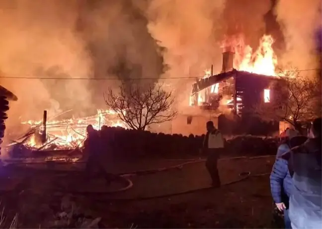 Ankara'nın Çamlıdere İlçesinde Yangın: 4 Ev ve 2 Samanlık Yok Oldu
