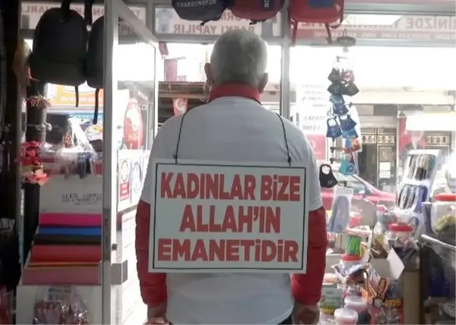 Yürüyen Adam'dan 'kadına şiddete hayır' duyarlılığı