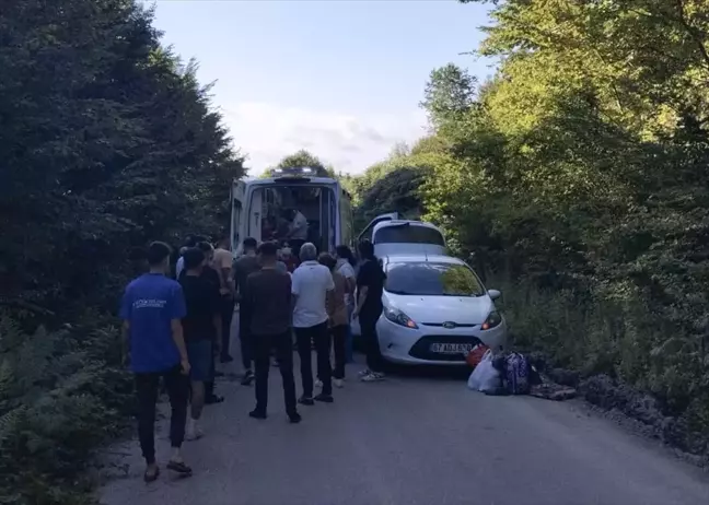 Düzce'de devrilen tarım aracındaki 5 kişi yaralandı