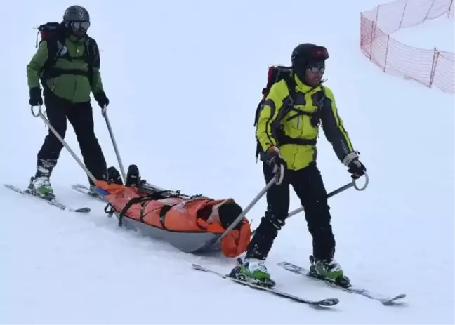 Kış Sporları Merkezindeki Tatbikat Gerçeğini Aratmadı