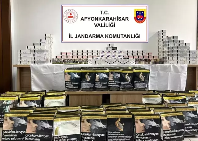 Afyonkarahisar'da Jandarma Operasyonunda 57 Bin Adet Boş Makaron ile Tütün Ele Geçirildi