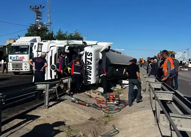 Nusaybin'de Tanker Devrildi: 1 Ölü, 1 Yaralı