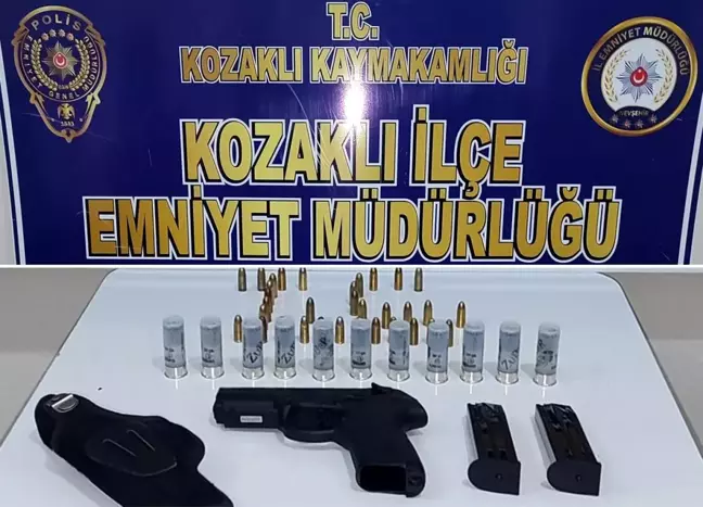 Nevşehir'de Yapılan Yol Uygulamasında Ruhsatsız Tabanca ve Mühimmat Ele Geçirildi