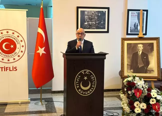 Tiflis'te Çanakkale Zaferi ve İstiklal Marşı töreni düzenlendi