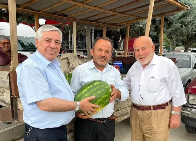 Vezirköprü'de Yerli Karpuz Tezgahlarda Yerini Aldı