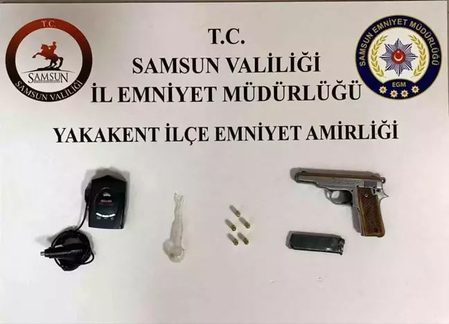 Samsun'da Narko Uygulamasında Silah ve Radar Tespit Cihazı Ele Geçirildi