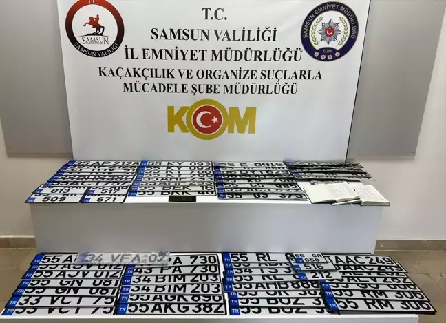 Samsun'da Sahte Plaka İmalatı Yapan 5 Kişi Gözaltına Alındı