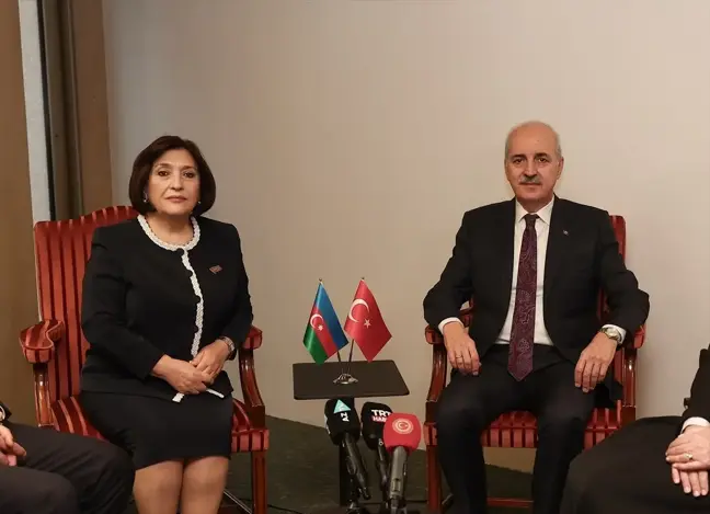 TBMM Başkanı Kurtulmuş, Azerbaycan Meclis Başkanı Gafarova ile Görüştü