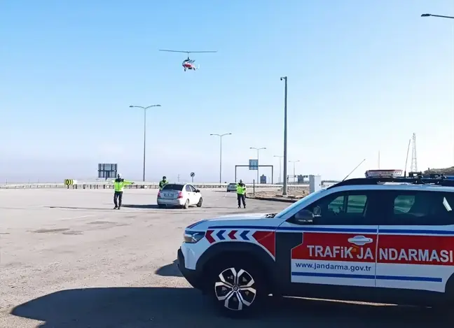 Kırşehir'de Cayrokopter Destekli Trafik Denetimi Yapıldı