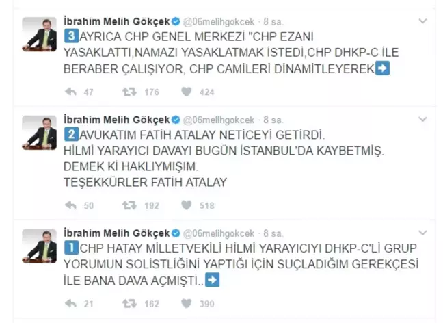 Başkan Gökçek'ten, CHP'ye Karşı 2 Dava Zaferi Daha