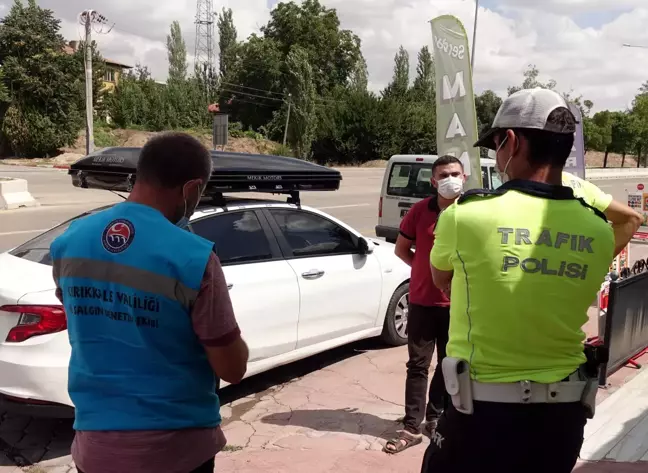 Kırıkkale'de karantina ihlali yapan sürücü trafik denetiminde yakalandı