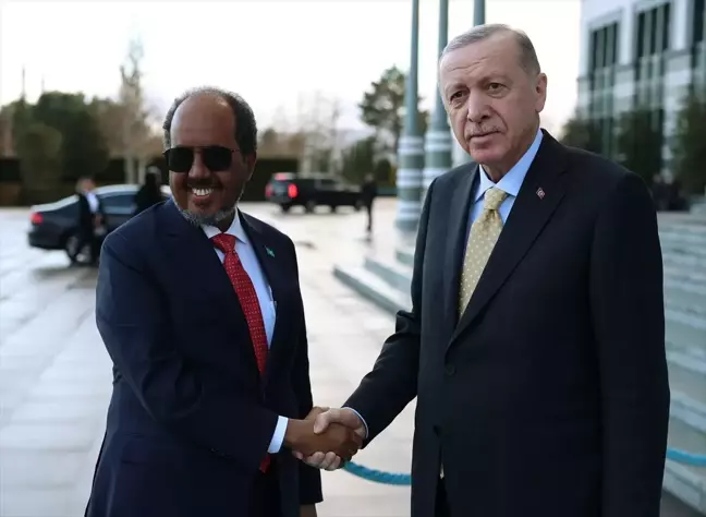 Cumhurbaşkanı Erdoğan, Somali Cumhurbaşkanı Mahmud ile bir araya geldi