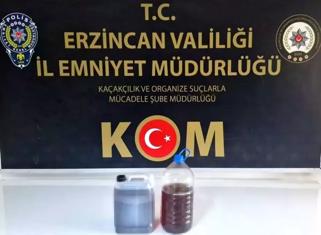 Erzincan'da Kaçak İçki Baskını: 8 Litre El Yapımı Viski Ele Geçirildi